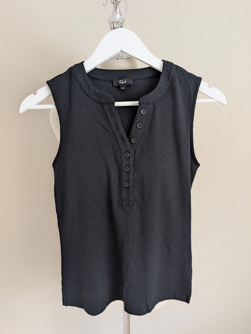 Rails Mayla Black Ribbed Tank - Picture 6 of 9